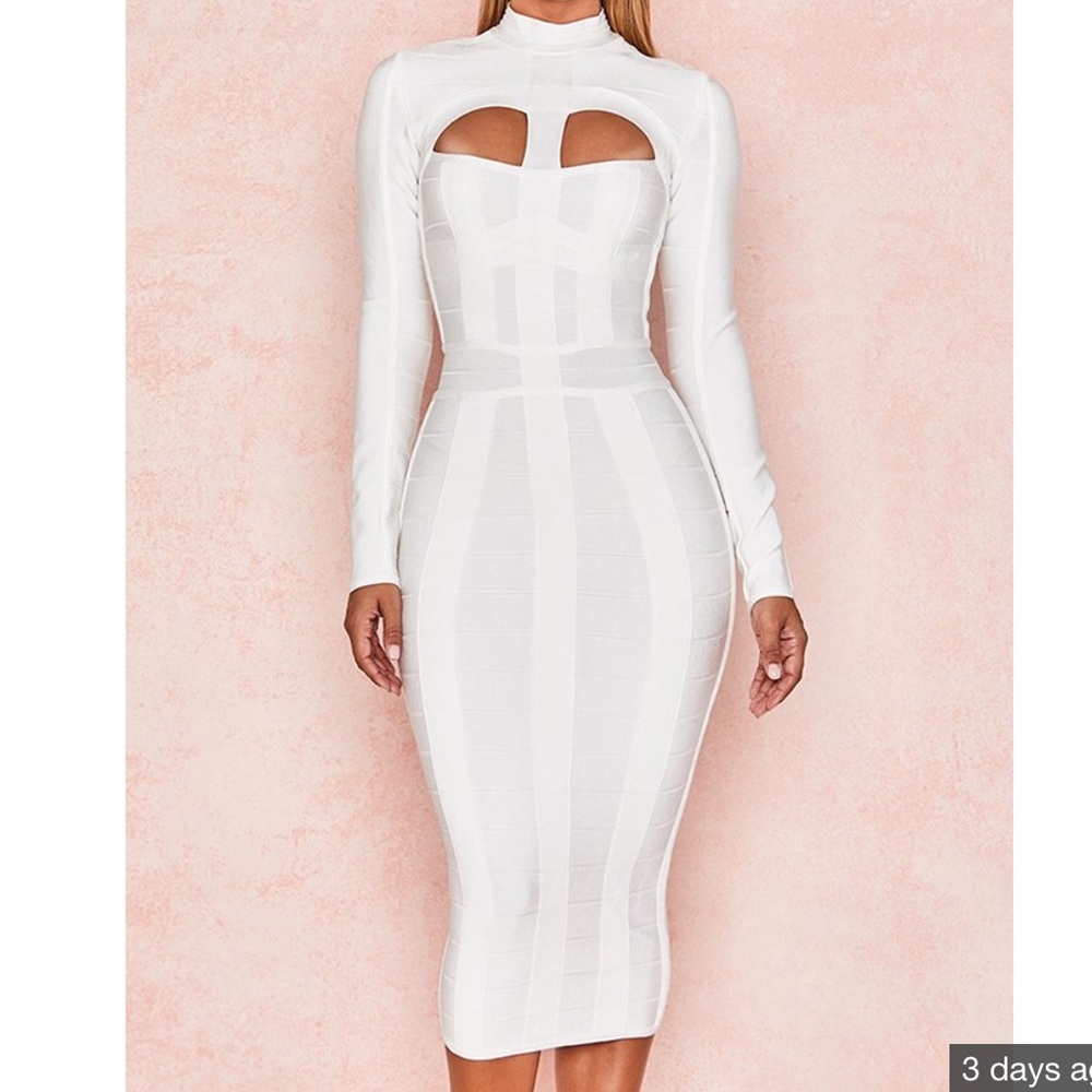 White bandage dress